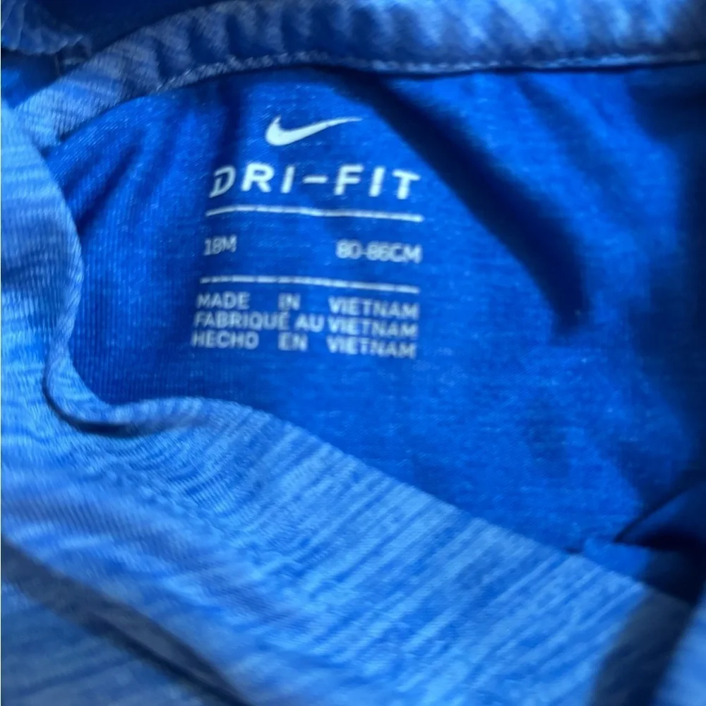 Nike 18 months blue dri-fit hooded sweatshirt
